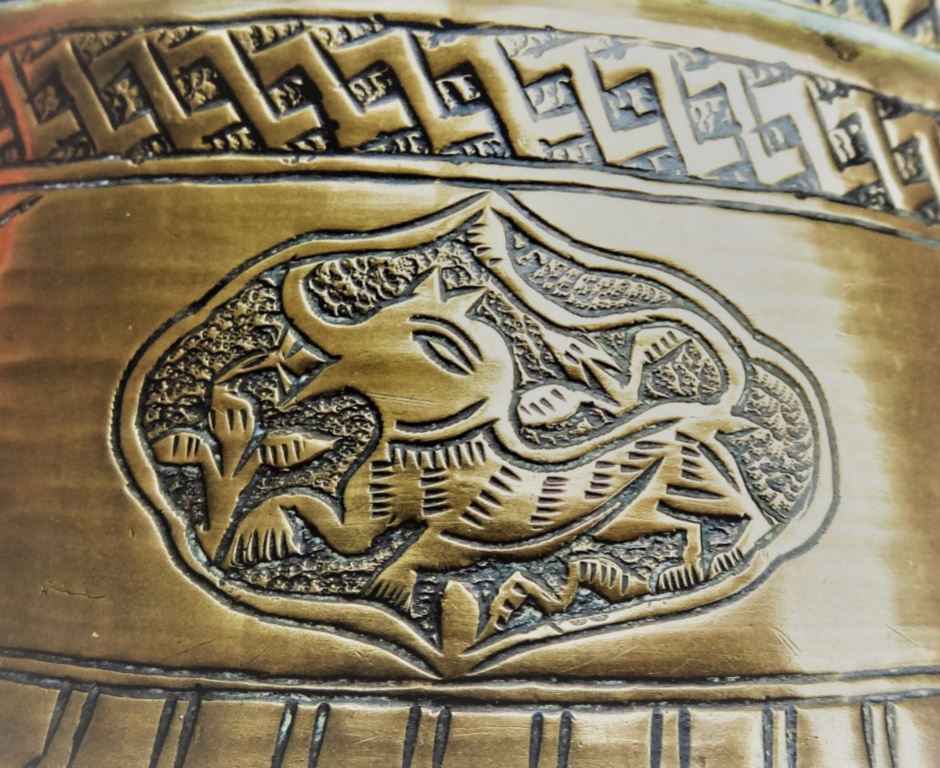 Antique Omani brass container